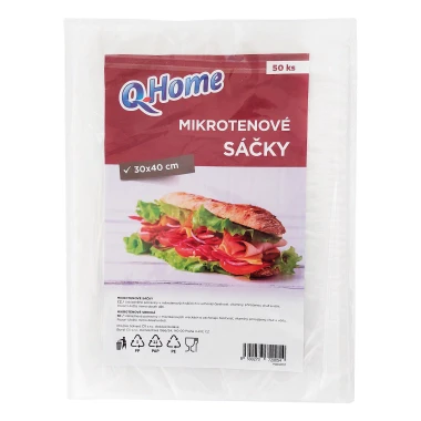 Q-Home Svačinové sáčky 30 x 40 cm 50 ks