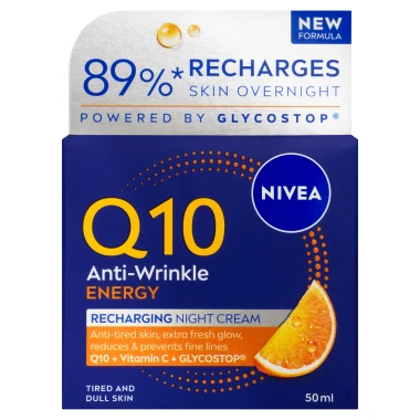 Nivea Q10 Energy Energizující noční krém proti vráskám 50 ml