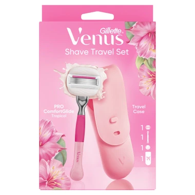 Gillette Venus Pro ComfortGlide Tropical dámský holicí strojek a cestovní pouzdro