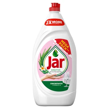 Jar Sensitive Aloe Vera & Pink Jasmine Tekutý prostředek na nádobí 1350 ml