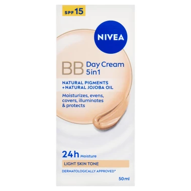 Nivea Zkrášlující hydratační denní BB krém 5 v 1 pro světlejší odstín pleti OF 15 50ml