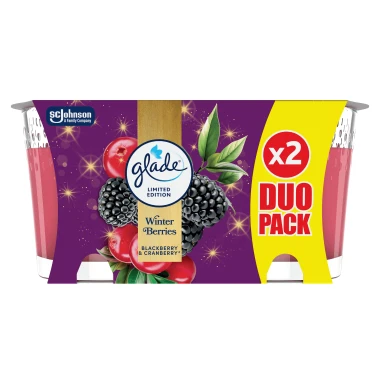 Glade DUO svíčky Winter Berries 2 x 112 g