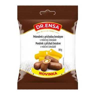 Dr.Ensa Pendrek s příchutí broskve v mléčné čokoládě 80 g