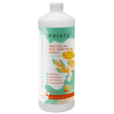 Natuty prací gel na bílé a barevné prádlo bez vůně 1000 g