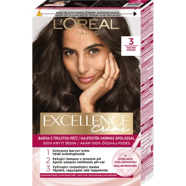 L'Oréal Paris Excellence Créme permanentní barva na vlasy 3.0 tmavě hnědá