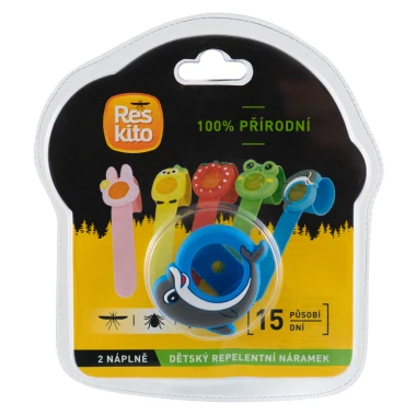 Reskito Dětský repelentní náramek 100% přírodní, mix variant