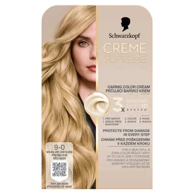 Schwarzkopf Creme Supreme Barva na vlasy 9-0 Přirozená velmi světlá blond