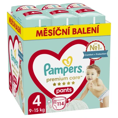 Pampers Premium Care Pants, vel. 4, 114 ks