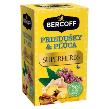 Bercoff Superherbs Průdušky & plíce bylinný čaj aromatizovaný 15 ks