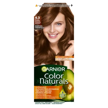 Garnier Color Naturals permanentní barva na vlasy 4 ,3 Přirozená zlatohnědá, 60 +40 +12 ml