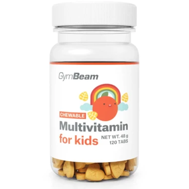 GymBeam multivitamin pro děti pomeranč 120 tablet