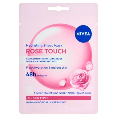 Nivea Rose Touch hydratační textilní maska 1 ks