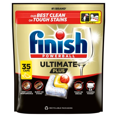 Finish Ultimate Plus kapsle do myčky nádobí - Lemon 35 ks