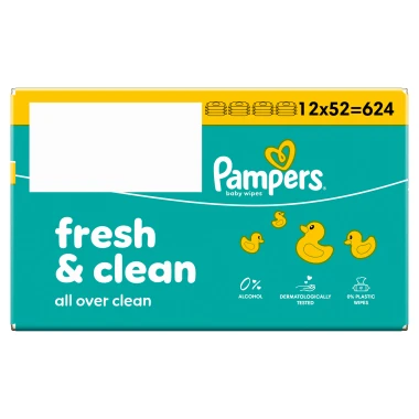 Pampers Fresh Clean dětské čisticí ubrousky 624 ks