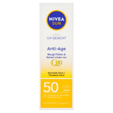 Nivea Sun Pleťový krém na opalování proti vráskám Q10 OF 50 50 ml