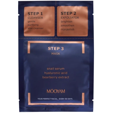 Mooyam 3-STEP pleťová maska ve třech krocích 31 ml