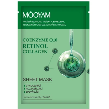 Mooyam pleťová maska s retinolem, kolagenem a koenzymem Q10 25 g