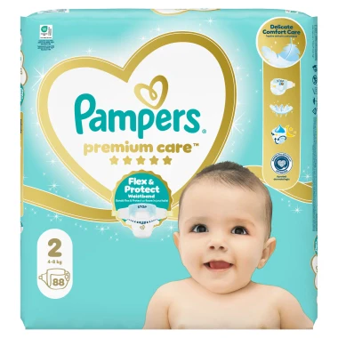 Pampers Premium Care, vel. 2, 88 ks