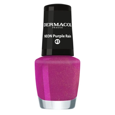 Dermacol Lak na nehty Neon  Purple Rain č.41, 5ml