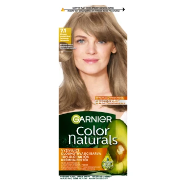 Garnier Color Naturals permanentní barva na vlasy 7 ,1 Přirozená popelavá blond, 60 +40 +12 ml