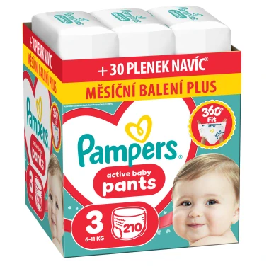 Pampers Active Baby Pants, vel. 3, 210 ks