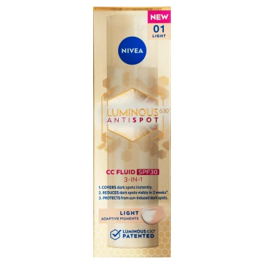 Nivea Luminous630 CC krém 3 v 1 světlý odstín s OF 30 40ml