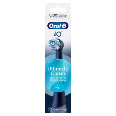 Oral-B iO Ultimate Clean Black Kulaté kartáčkové hlavy 4 ks