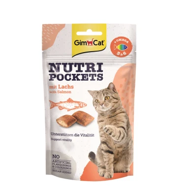 GimCat Nutripockets s lososem 60 g