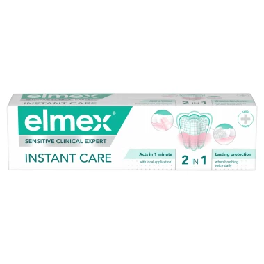 elmex Zubní pasta Sensitive Clinical Expert Instant Care 2v1 75 ml