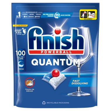 Finish Quantum Kapsle do myčky nádobí Fresh 100 ks