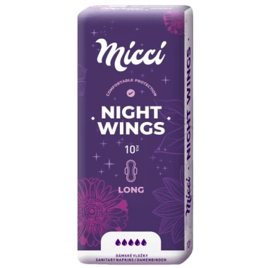 Micci Classic Night hygienické vložky s křidélky 10 ks