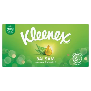 Kleenex Balsam papírové kapesníky 3vrstvé 64 ks