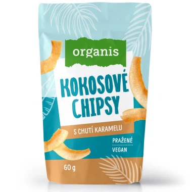 Organis Kokosové chipsy karamel 60 g
