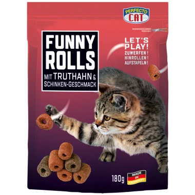 Perfecto Cat Funny Rolls krůta 180 g