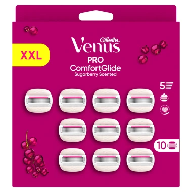 Gillette Venus Pro ComfortGlide s Vůní Sugarberry Dámské holicí hlavice s krémem Olay