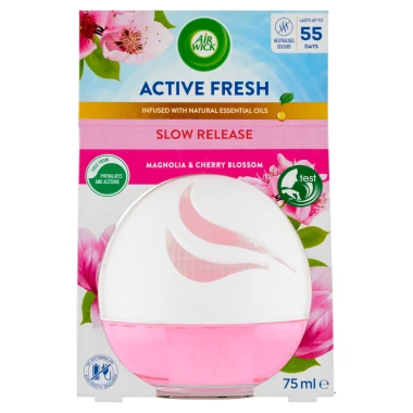 Air Wick Active Fresh Decosphere magnolie a květy třešní osvěžovač vzduchu 75ml