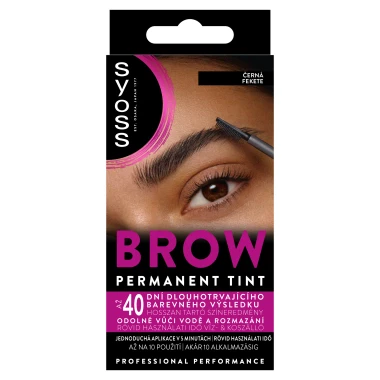 Syoss Brow Tint permanentní barva na obočí Černý