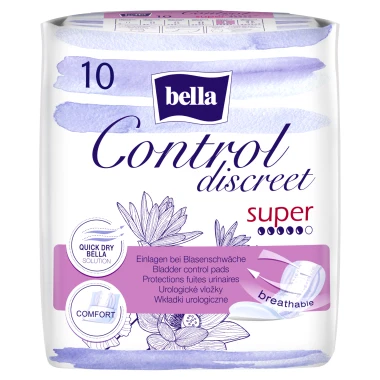 Bella Control Discreet Super urologické vložky 10 ks