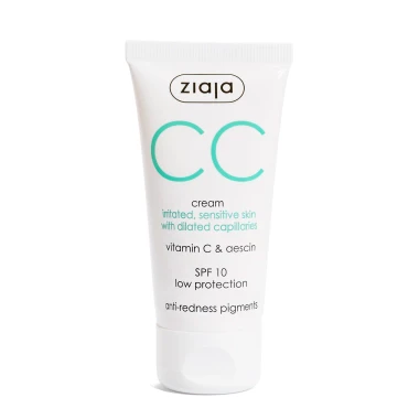 Ziaja CC krém podrážděná, citlivá pleť s rozšířenými žilkami SPF10 50ml