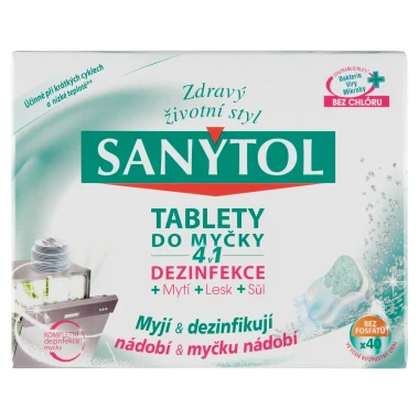 Sanytol Tablety do myčky 4 v 1 40 ks