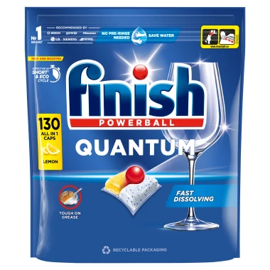 Finish Quantum kapsle do myčky nádobí - Lemon 130 ks