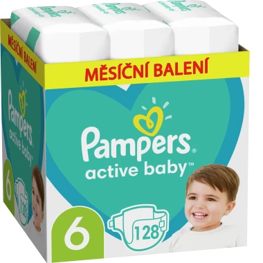 Pampers Active Baby, vel. 6, 128 ks