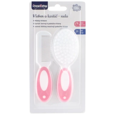 Ideal Baby Hřebeny set 0m+ růžové 2 ks