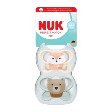 NUK Dudlík Perfect Match AIR 0-2m 2 ks