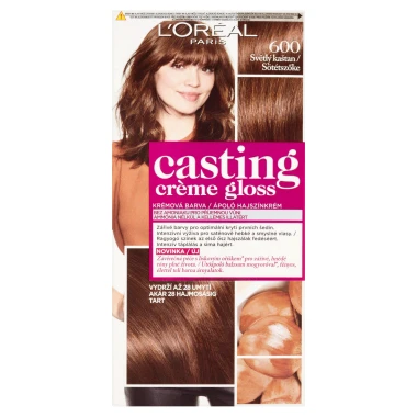L'Oréal Paris Casting Creme Gloss semipermanentní barva na vlasy  600 světlý kaštan, 48+72+60ml