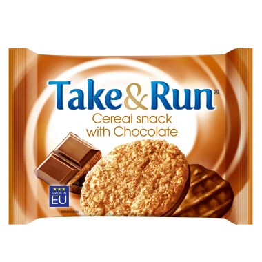 Take & Run Sušenky polomáčené s čokoládou 50 g