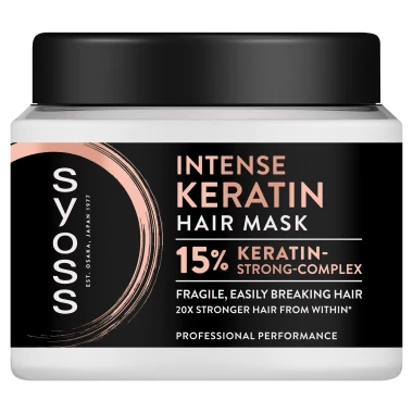 Syoss Intense Keratin vlasová maska pro křehké, snadno se lámající vlasy 400ml