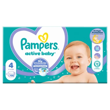 Pampers Active Baby, vel. 4, 132 ks