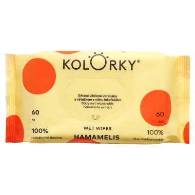 Kolorky Dětské vlhčené ubrousky s výtažkem z vilínu lékařského 60 ks