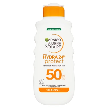 Garnier Ambre Solaire Hydra24 h Protect Ochranné opalovací mléko SPF 50, 175 ml